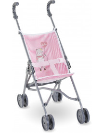 POUSSETTE CANNE ROSE DOUBLES ROUES 63CM