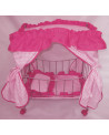 LIT METAL BALDAQUIN 60CM ROSE VICHY