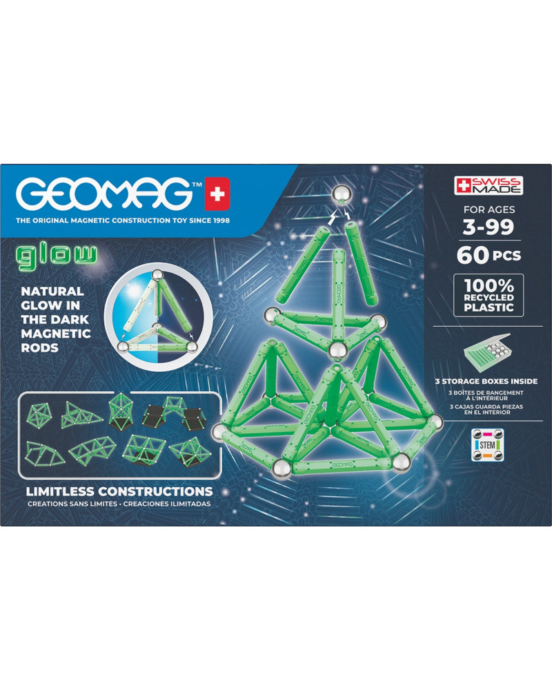 GEOMAG 60 PCES GLOW IN THE DARK