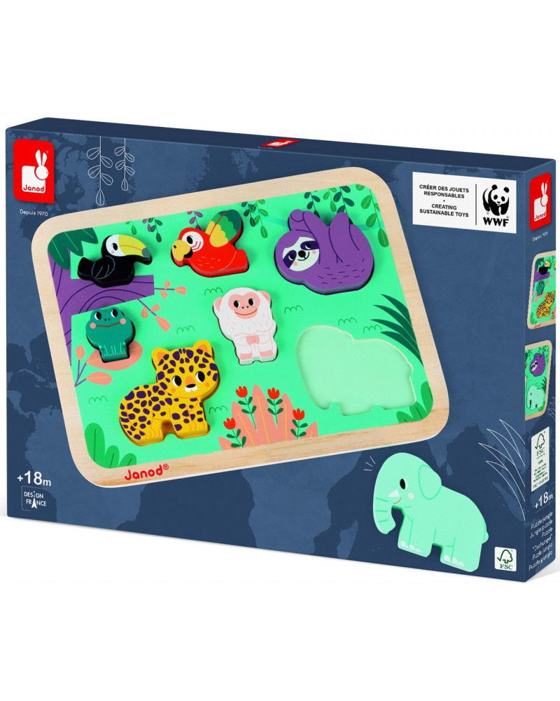 PUZZLE CHUNKY JUNGLE WWF