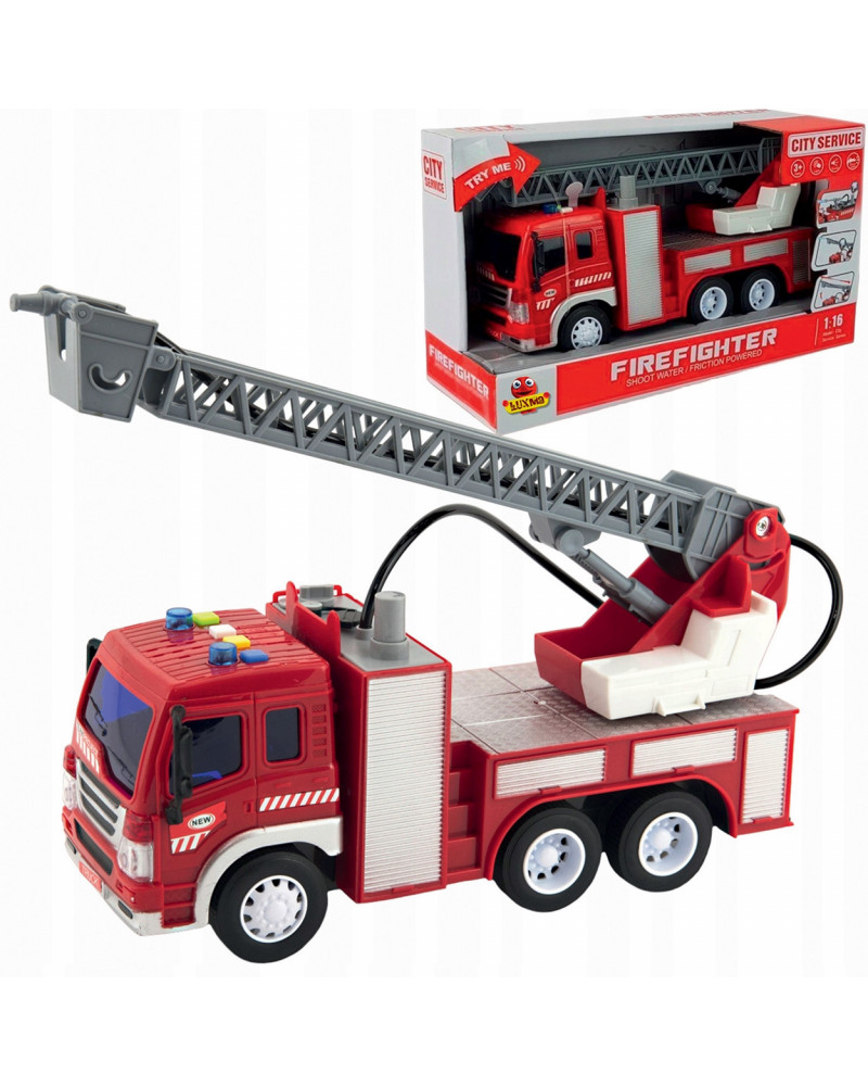 CAMION POMPIER 28CM L/S FRICTION LANCE E
