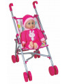 BEBE 36CM + POUSSETTE CANNE