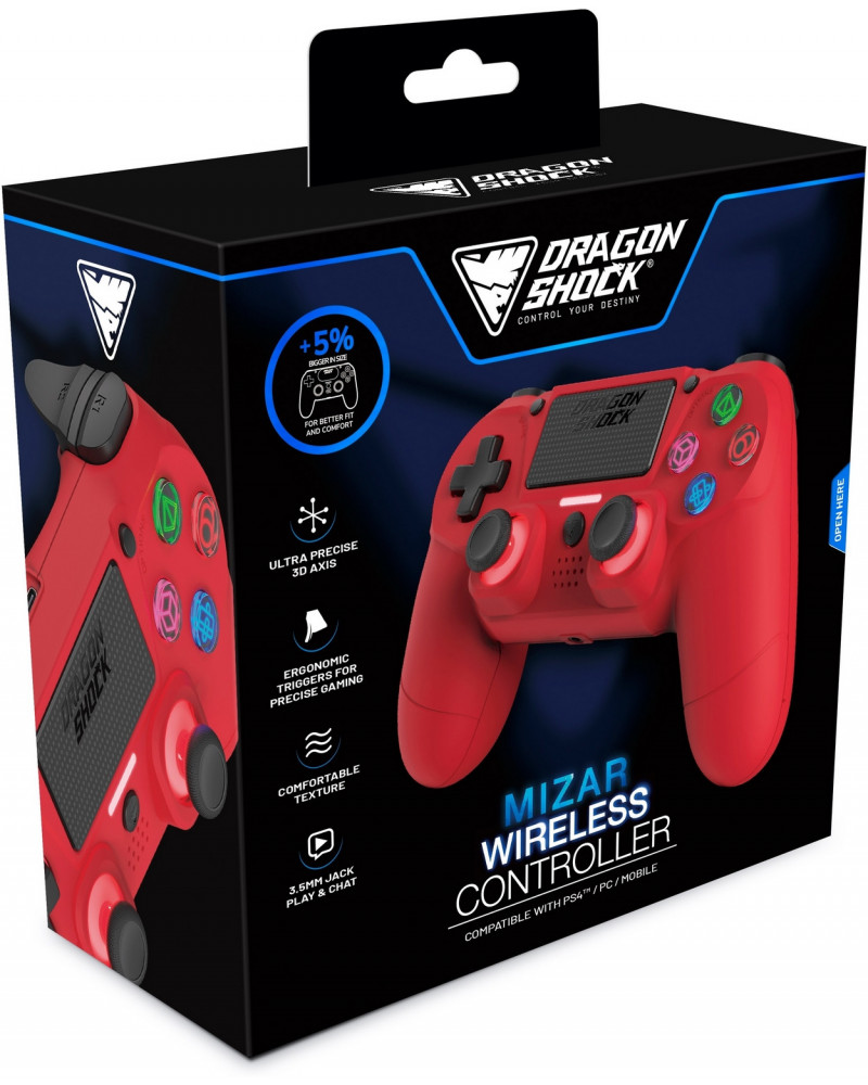 PL4 MANETTE SANS FIL DS MIZAR ROUGE