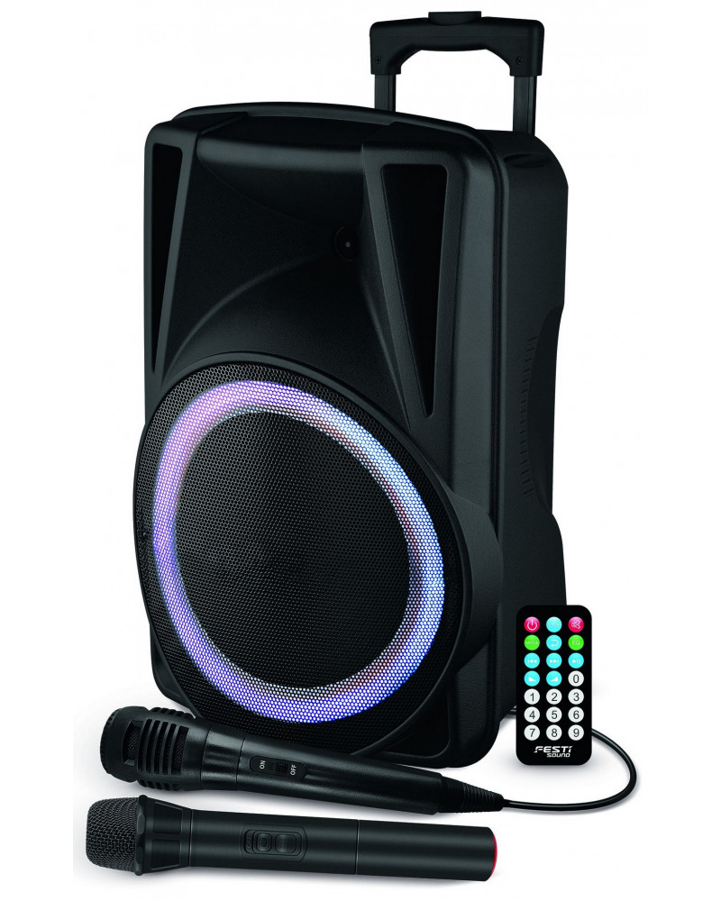 TROLLEY ENCEINTE BOOMER 31CM 2 MICROS TE