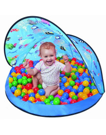 TENTE BLEUE + 50 BALLES 6CM