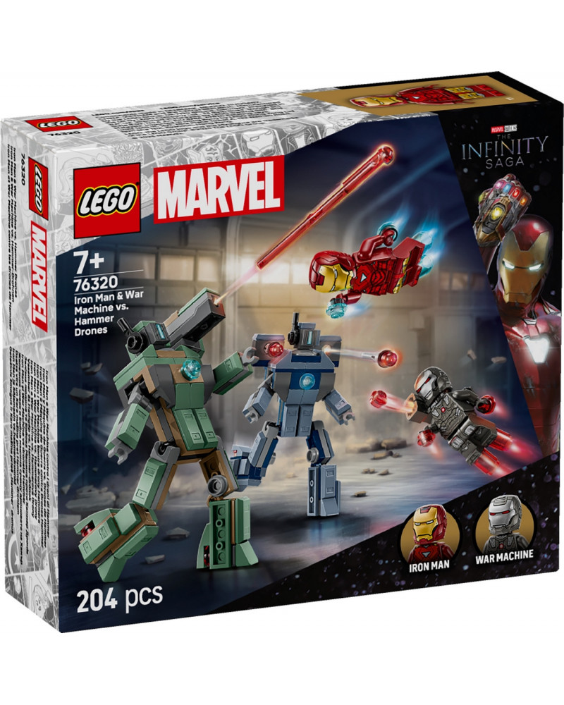 IRON MAN & WAR MACHINE vs DRONES HAMMER
