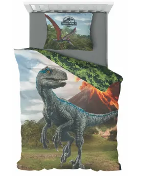 HOUSSE DE COUETTE JURASSIC WORLD  Housse : 140 x 200 cm + 1 taie. 1...