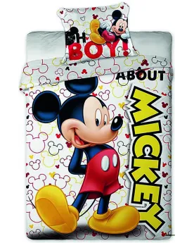 HOUSSE DE COUETTE MICKEY  Housse : 140 x 200 cm + 1 taie. 100 % pol...