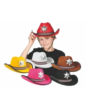 CHAPEAU COWBOY ENFANTS 6ASS.  Pour enfant. Au choix. BLD4110  Âge M...