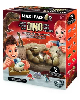 MAXI PACK 12 OEUFS DE DINOS A EXCAVER  12 oeufs à creuser pour déte...