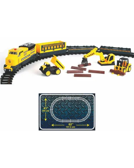 TRAIN CONSTRUCTION EXPRESS L/S  Comprend 16 rails,1 locomotive avec...