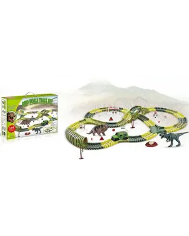 DINO WORLD CIRCUIT FLEXIBLE 264 PCES  Rails flexibles. 264 pièces d...
