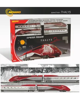 TRAIN THALYS LOCO + 2 WAGONS  Train électrique à l'échelle HO. Comp...