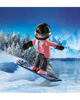 SNOWBOARDEUSE   PMB70855 PLAYMOBIL Pays d'origine: Europe -Âge Mini...