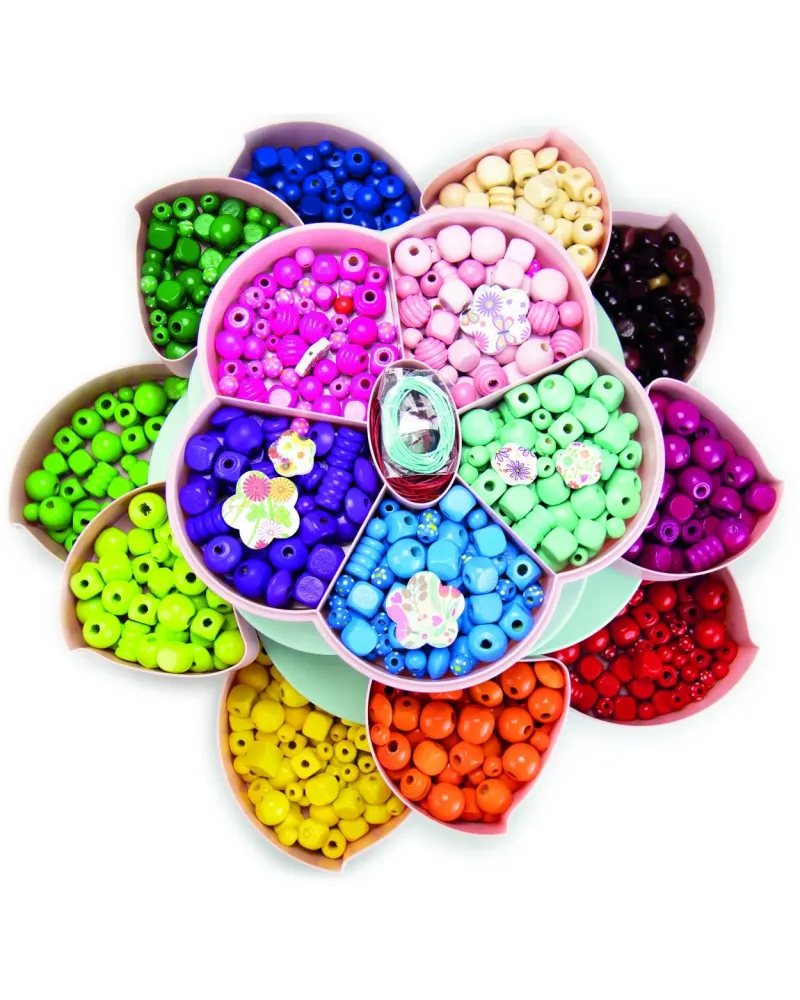 COFFRET 15 COMPARTIMENT 1000 PERLES BOIS  16 compartiments contenan...