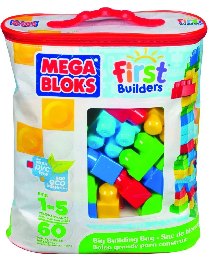 SAC 60 BLOCS PRIMAIRES   MGB8416U MEGABLOKS Âge Minimum: 1A -Âge Ma...