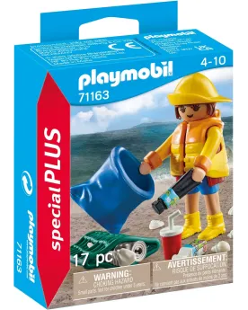 BENEVOLE RAMASSAGE DE DECHET  GAMME SPECIAL PLUS PMB71163 PLAYMOBIL...