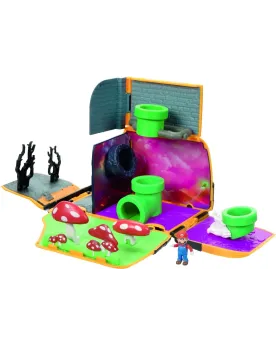 SUPER MARIO MOVIE MINI WORLD VAN PLAYSET  Elle s'ouvre pour faire a...