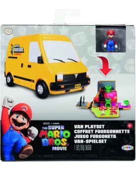 SUPER MARIO MOVIE MINI WORLD VAN PLAYSET  Elle s'ouvre pour faire a...