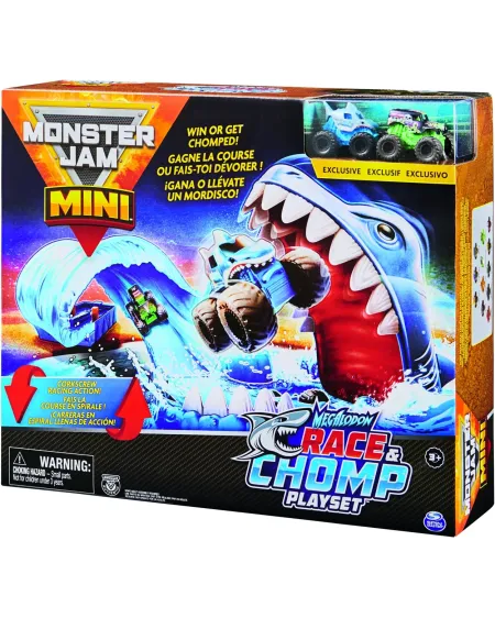MONSTER JAM MEGALODON RACE&CHOMP PLAYSET  Gagne la course ou fais-t...
