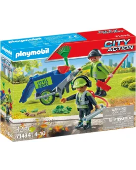 AGENT D'ENTRETIEN VOIRIE AVEC EQUIPEMENT   PMB71434 PLAYMOBIL Âge M...