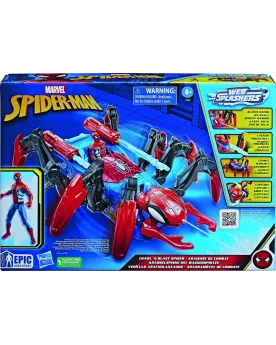 SPIDERMAN VEHICULE ARAIGNEE + FIG 10CM Pousse le véhicule Spider po...