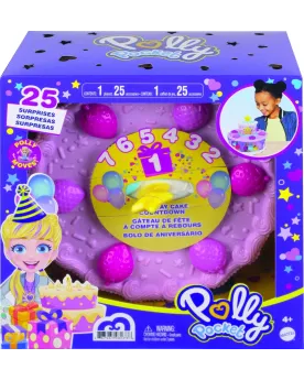 POLLY POCKET GATEAU D'ANNIVERSAIRE  Ouvre ce gâteau de 2 étages pou...