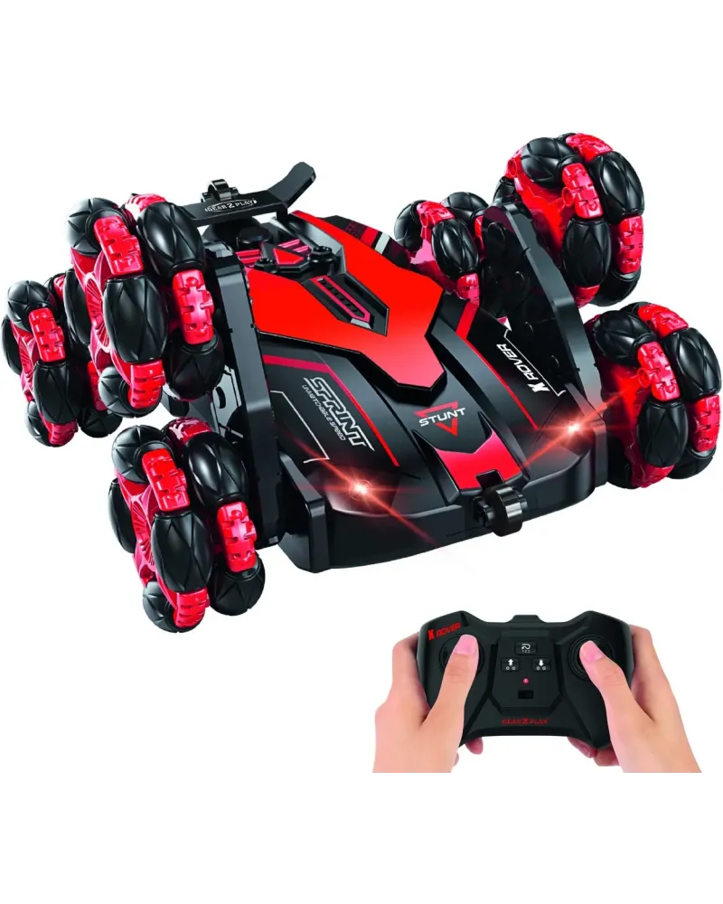 R.C. STUNT CAR 6 ROUES Batterie 3.7 V rechargeable USB (câble inclu...