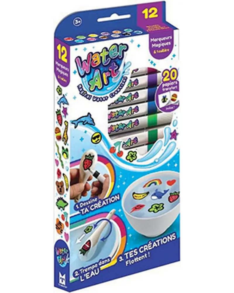 WATER ART 12 FEUTRES + UNE CUILLERE 12 feutres magiques pour dessin...