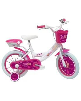 VELO 16" LOLLY GIRL 2 FREINS 1 PANIER  Roues gonflables, 2 freins, ...