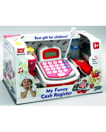 CAISSE ENREGISTREUSE L/S  Avec tapis roulant, calculatrice, douchet...