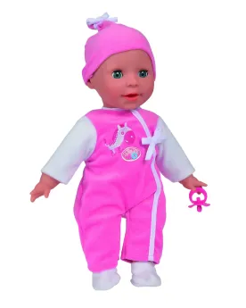 POUPEE LAURA ROSE 24 SONS 38CM  38 cm. 24 sons de bébé. 1 biberon e...