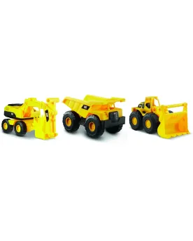 CAT 3 VEHICULES CHANTIER 18CM  18 cm. Camion benne, excavatrice et ...