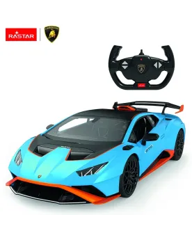 R.C. 1/14 LAMBORGHINI HURACAN BLEUE F/F  2.4 GHz. Toutes fonctions....