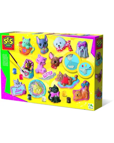 MOULAGES ET PEINTURES CHATS ET CHIENS  Réalise 12 animaux en plâtre...