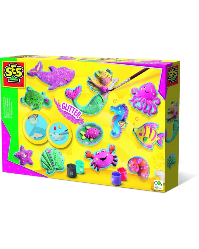 MOULAGE ET PEINTURE FIGURINE DE LA MER  11 figurines à mouler à l'a...