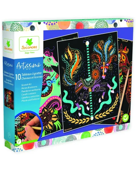 ARTISSIMO 10 TABLEAUX A GRATTER CHEVAUX 10 tableaux à gratter. SYC... ARTISSIMO 10 TABLEAUX A GRATTER CHEVAUX 10 tableaux à gratter. SYC...