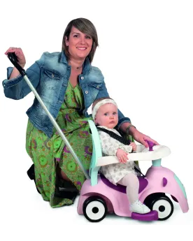 PORTEUR MAESTRO ROSE 3 en 1. Roues silencieuses, "yeux magiques" et...