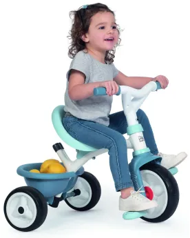 TRICYCLE BE MOVE CONFORT BLEU Armature métallique avec roues silenc...