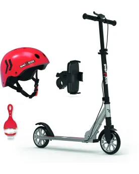 SCOOTER ALU ROUES 180MM+CASQUE+SUPPORT  Pliable. Roues 180 mm. Frei...