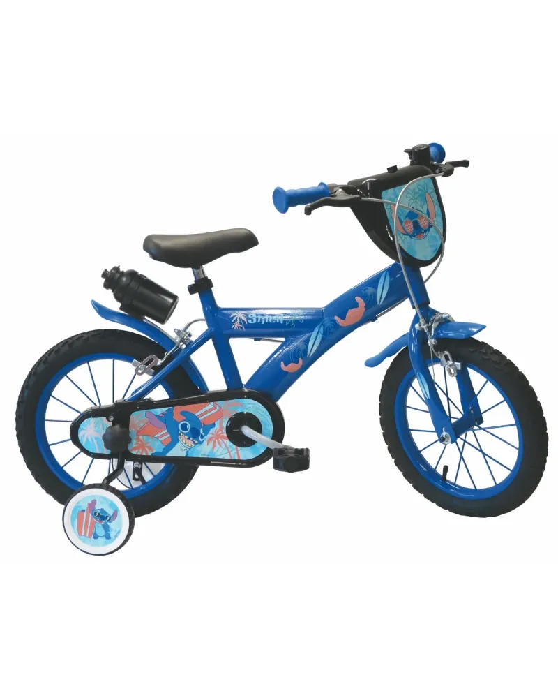 VELO 14" STITCH FREINS GOURDE  Roues gonflables, 2 freins et gourde...