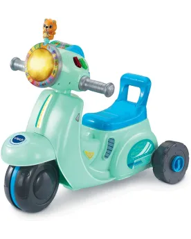 PORTEUR SCOOTER INTERACTIF BLEU  Evolutif il passe de 3 roues à 2 r...