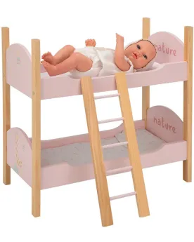 LIT SUPERPOSES NATURE EN BOIS + ECHELLE