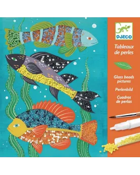 4 TABLEAUX PERLES ROCAILLES ANIMAUX