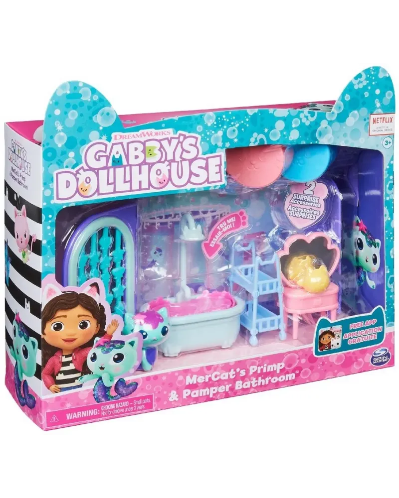 GABBY'S DOLLHOUSE SALLE DE BAIN Ce playset se connecte d'ailleurs a...