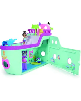 GABBY'S DOLLHOUSE LE BATEAU DE CROISIERE  La coque s'ouvre pour fai...