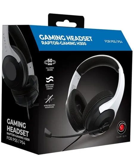 PS5 CASQUE FILAIRE RAPTOR AV MICRO H300  Compatibilité:PS4/PS5, Xbo...