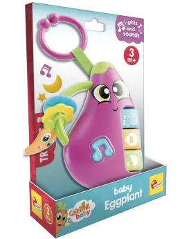 HOCHET BEBE AUBERGINE SONORE ET LUMINEUX