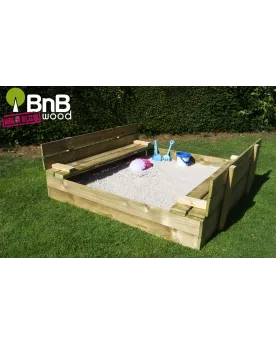 BAC A SABLE BANCS ET COUVERCLES 120X120  2 bancs et 1 couvercle. 12...