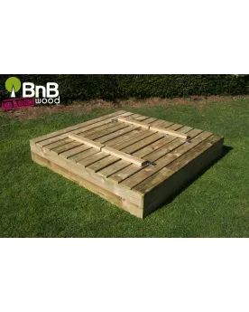 BAC A SABLE BANCS ET COUVERCLES 120X120  2 bancs et 1 couvercle. 12...